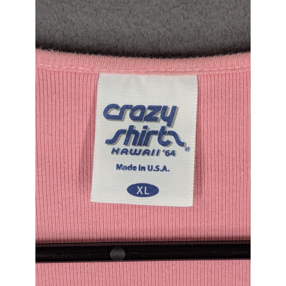 Vintage Crazy Shirts Hawaii '64 Womens XL Short Sleeve Pink Embroidered - Picture 4 of 10